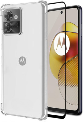 A3sprime Back Cover for Motorola G32, with 1 Piece Edge to Edge Tempered Glass Front Screen Guard Protector(Transparent, Dual Protection, Pack of: 2)