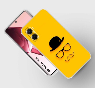 Retroart Back Cover for vivo V29e 5G(Black, Yellow, Silicon, Pack of: 1)