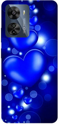 Rockyard Back Cover for LAVA Blaze Pro 5G, LXX506, HEARTS, BLUE, HEART, STAR, LOVE(Blue, Flexible, Silicon, Pack of: 1)