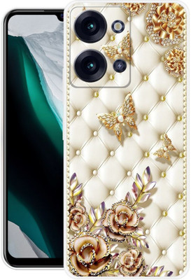 Rockyard Back Cover for itel P40 Plus, P683L, MATTRESS, BUTTERFLY, GOLDEN, BUTTERFLY(Gold, Flexible, Silicon, Pack of: 1)