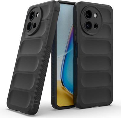 Casotec Back Cover for Vivo T3x 5G(Black, Silicon, Pack of: 1)