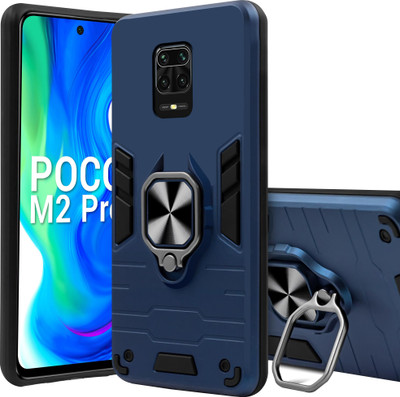 SMARTPOCKET Back Cover for Poco M2 Pro(Blue, Rugged Armor, Pack of: 1)