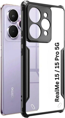 Flipkart SmartBuy Back Cover for realme 15 Pro 5G, RealMe 15 Pro 5G(Black, Shock Proof, Pack of: 1)