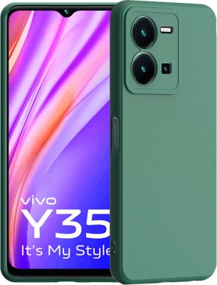 INSTYLE Back Cover for Vivo Y35 4G(Green, Silicon, Pack of: 1)