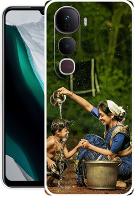 Rockyard Back Cover for vivo Y400 Pro 5G, V2439, MOM, MOTHER, MAA, SON, LOVE(Green, Flexible, Silicon, Pack of: 1)