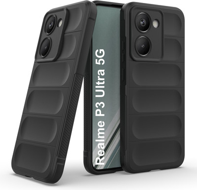 Zapcase Back Cover for Realme P3 Ultra 5G(Black, 3D Case, Silicon, Pack of: 1)