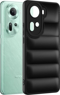 BOZTI Back Cover for Oppo Reno 11 5G(Black, Puffer, Silicon, Pack of: 1)