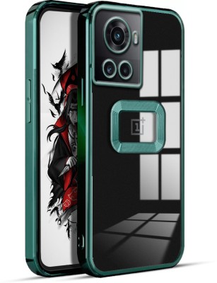 Bonqo Back Cover for ONEPLUS 10R(Green, Dual Protection, Silicon, Pack of: 1)