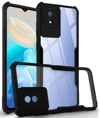 AKSP Back Cover for Vivo Y02,Vivo Y02,VivoY02 Ultra-Thin Hybrid Hard Protect(Black, Transparent, Dual Protection, Pack of: 1)