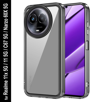 Zapcase Back Cover for Realme 11x 5G(Black, Grip Case, Pack of: 1)