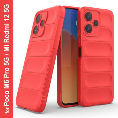 Zapcase Back Cover for Poco M6 Pro 5G(Red, 3D Case, Silicon, Pack of: 1)