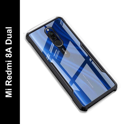 Micvir Back Cover for Mi Redmi 8A Dual(Transparent, Black, Shock Proof, Pack of: 1)