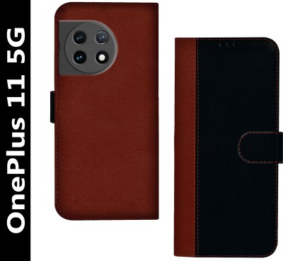 HUPSHY Back Cover for OnePlus 11 5G(Black, Brown, Dual Protection, Pack of: 1)