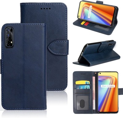 SMARTPOCKET Back Cover for Realme 7(Blue, Dual Protection, Pack of: 1)