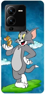 DIKRO Back Cover for vivo V25 Pro 5G, V2158, TOM, AND, JERRY, CARTOON, CN(Orange, Hard Case, Pack of: 1)