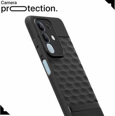 VAlight Back Cover for vivo T4x 5G, iQoo Z10x 5G, Vivo Y31 Pro 5G, Camera Protection 3D Silicone Protective Bumper(Black, 3D Case, Silicon, Pack of: 1)