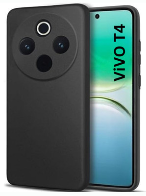 KWINE CASE Back Cover for Vivo T4 5G(Black, Grip Case, Silicon, Pack of: 1)