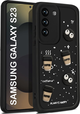 Vshop Back Cover for Samsung Galaxy S23 5G Cute Fun Cartoon 3D Ball Coffee Case(Black, 3D Case, Silicon, Pack of: 1)