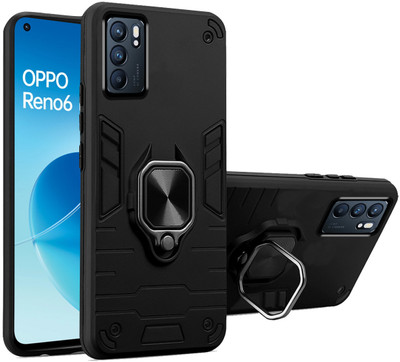 BOZTI Back Cover for OPPO Reno6 5G(Black, Rugged Armor, Pack of: 1)