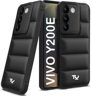 TRUEUPGRADE Back Cover for vivo T3 5G, Vivo Y200e 5G(Black, Puffer, Silicon, Pack of: 1)