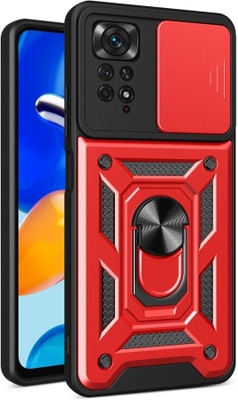 RUNICHA Back Cover for Redmi Note 11 Pro Plus 5G, 360° Protection | Slide Camera Case(Red, Shock Proof, Pack of: 1)