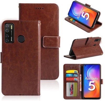 SMARTPOCKET Back Cover for Tecno Spark 5 Pro(Brown, Dual Protection, Pack of: 1)