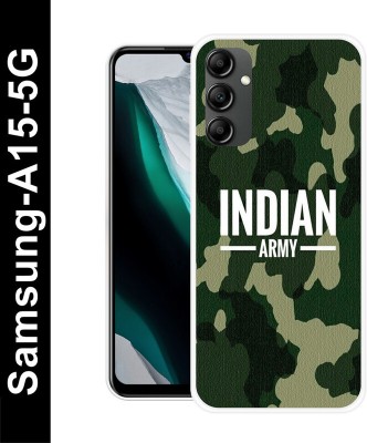 ANGELSKY Back Cover for Samsung Galaxy A15 5G, INDIAN ARMY, TXTURE, ARMY UNIFORM, MILITARY. COMO, COMOFLAGE(Multicolor, Flexible, Silicon, Pack of: 1)