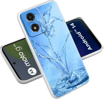 eBoggy Back Cover for Motorola G04(Blue, Silicon, Pack of: 1)