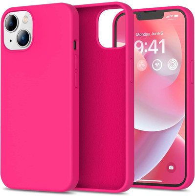 POOJA Back Cover for I Phone 15(Pink, Silicon, Pack of: 1)