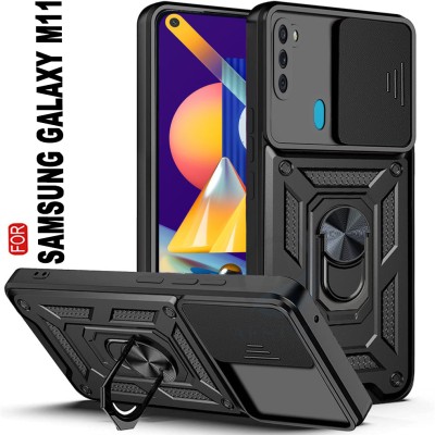 AESTMO Back Cover for Samsung Galaxy M11(Black, Slider, Pack of: 1)