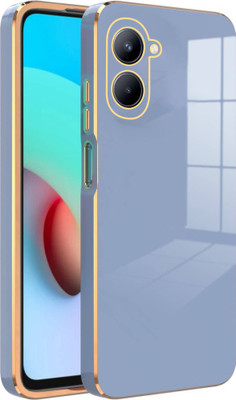 SYOTT Back Cover for realme C33(Blue, Gold, Camera Bump Protector, Silicon, Pack of: 1)