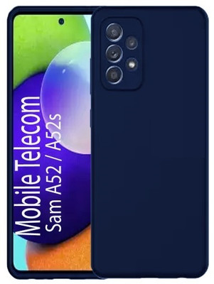 S-Softline Back Cover for Samsung Galaxy A52(Blue, Silicon, Pack of: 1)