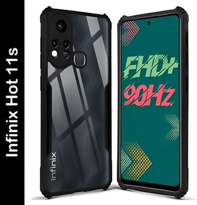 ADI Creations Back Cover for Infinix Hot 11s(Black, Camera Bump Protector, Pack of: 1)