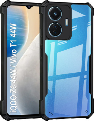GLOBAL NOMAD Back Cover for iQOO Z6 44W, Vivo T1 44W(Black, Shock Proof, Pack of: 1)