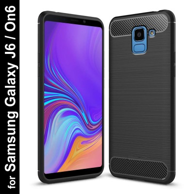 Zapcase Back Cover for Samsung Galaxy J6, Samsung Galaxy On6(Black, Grip Case, Silicon, Pack of: 1)