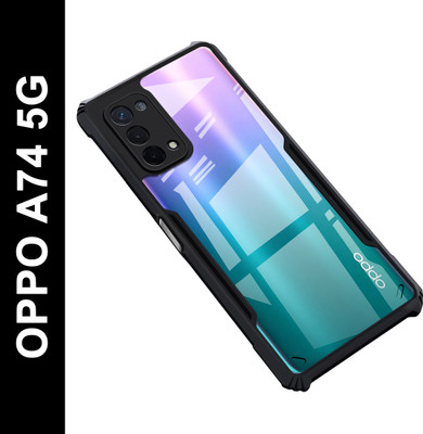 Zapcase Back Cover for OPPO A74 5G(Black, Shock Proof, Pack of: 1)