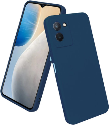 Coverskart Liquid Silicone Back Cover for Realme C33, Silky-Soft Touch Full Body Protection Shockproof Case(Blue, Camera Bump Protector, Silicon, Pack of: 1)