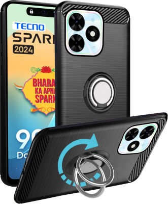 Unistuff Back Cover for Tecno Spark GO 2024(Black, Ring Case, Pack of: 1)