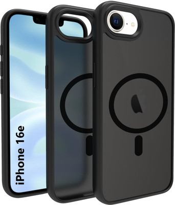 OZitune Back Cover for Apple iPhone 16e, Black Smoke Magsafe, Matte Hard Back Cover Perfact Fit(Black, Magsafe, Pack of: 1)