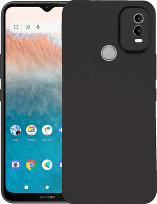 CaseWEB Back Cover for Nokia C21 Plus(Black, Matte Finish, Silicon, Pack of: 1)