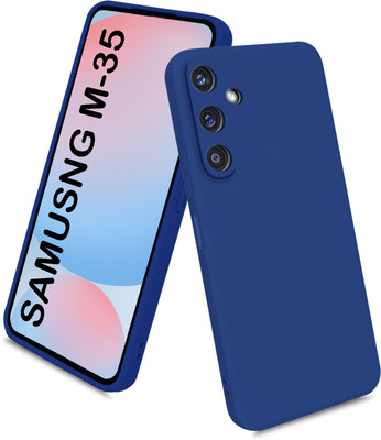 Coverskart Back Cover for Samsung Galaxy M35 5G(Blue, Camera Bump Protector, Silicon, Pack of: 1)
