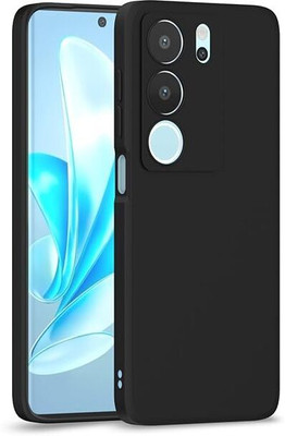 casual need Back Cover for Vivo Y29 5G / Vivo Y19s | Camera Protection Shockproof Soft Matte Silicone Bumper Case(Black, Flexible, Silicon, Pack of: 1)