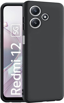 Carrywrap Back Cover for Redmi 12 5G(Black, Matte Finish, Pack of: 1)