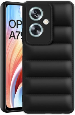 ALLNEEDS Back Cover for Oppo A79 5G | Liquid Silicon Matte Soft Case | Puff Case(Black, Camera Bump Protector, Silicon, Pack of: 1)