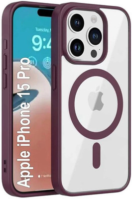 AIBEX Back Cover for Apple iPhone 15 Pro(Maroon, Magsafe, Pack of: 1)