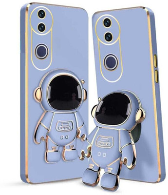 RESOURIS Back Cover for vivo V50 5G, vivo V50e 5G(Blue, Gold, Cases with Holder, Pack of: 1)