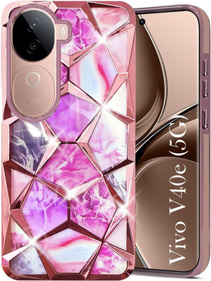 Mintzz Back Cover for vivo V40e 5G(Pink, Electroplated, Pack of: 1)