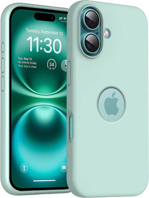 VONZEE Back Cover for Apple iPhone 16(Green, Silicon, Pack of: 1)