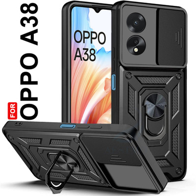AESTMO Back Cover for Oppo A38(Black, Slider, Pack of: 1)