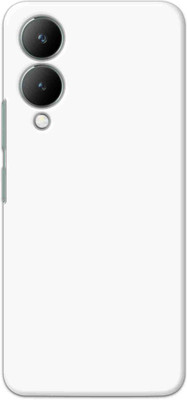 NDCOM Back Cover for VIVO Y17s / VIVO Y28 5G Plain White Printed Hard Case(Multicolor, Hard Case, Pack of: 1)